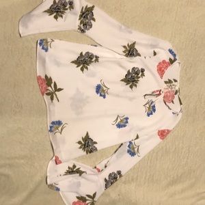 White bell sleeved blouse